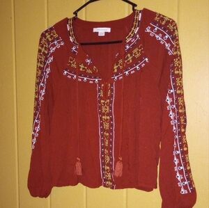 American Eagle Red Shirt Size XS